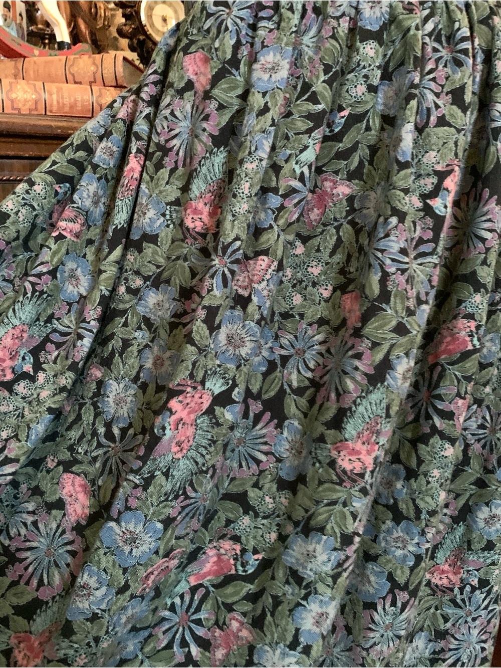 Vintage 90's Boho Hippie Gypsie Edwardian-inspo Peasant Cottagecore Floral Skirt - Picture 6 of 11